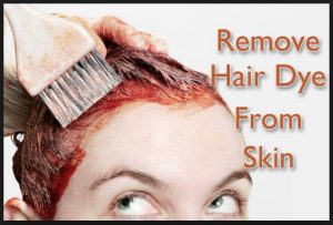 Remove hair color from skin